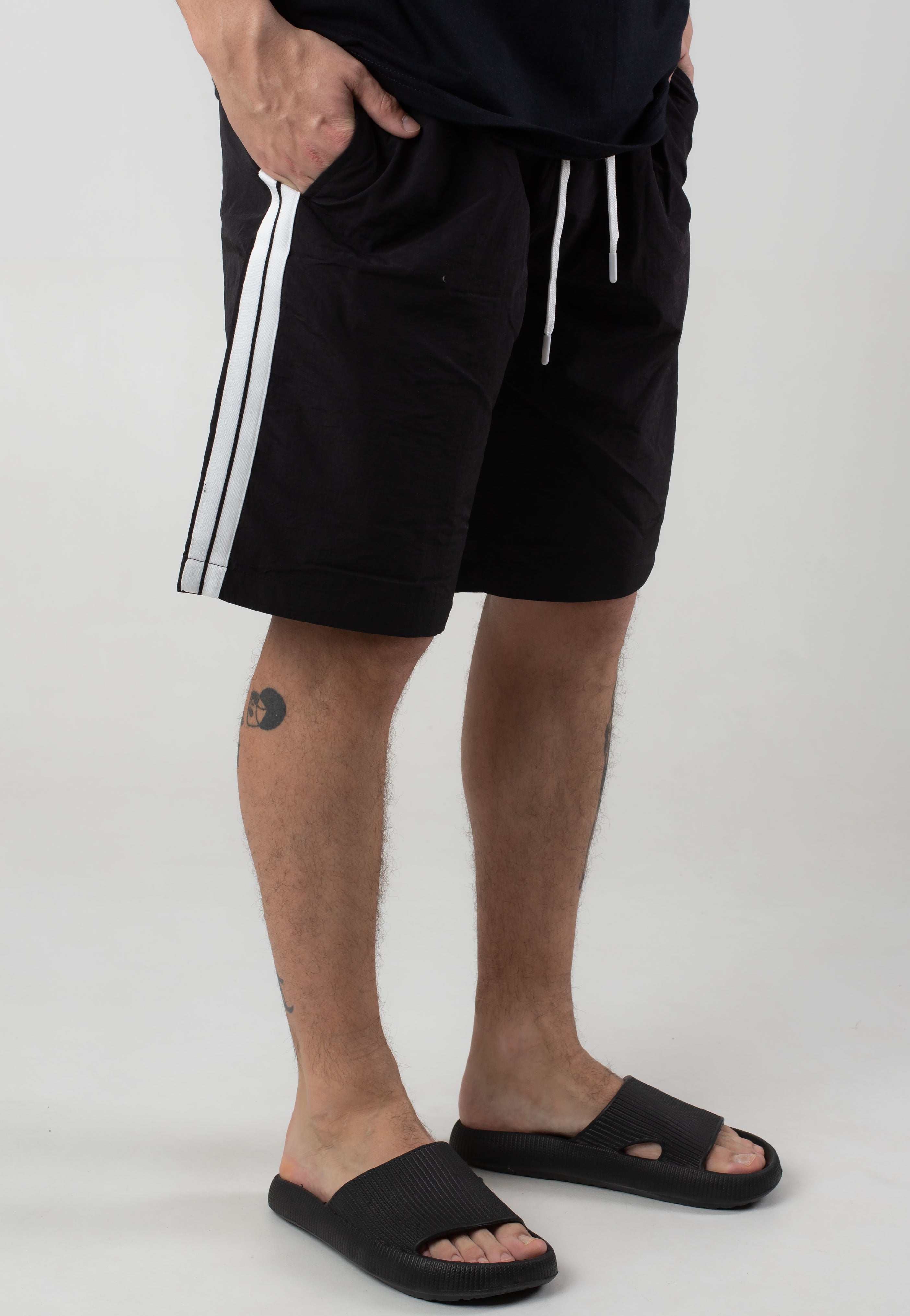 Urban Classics - Patched Stripe Black - Board Shorts | Men-Image