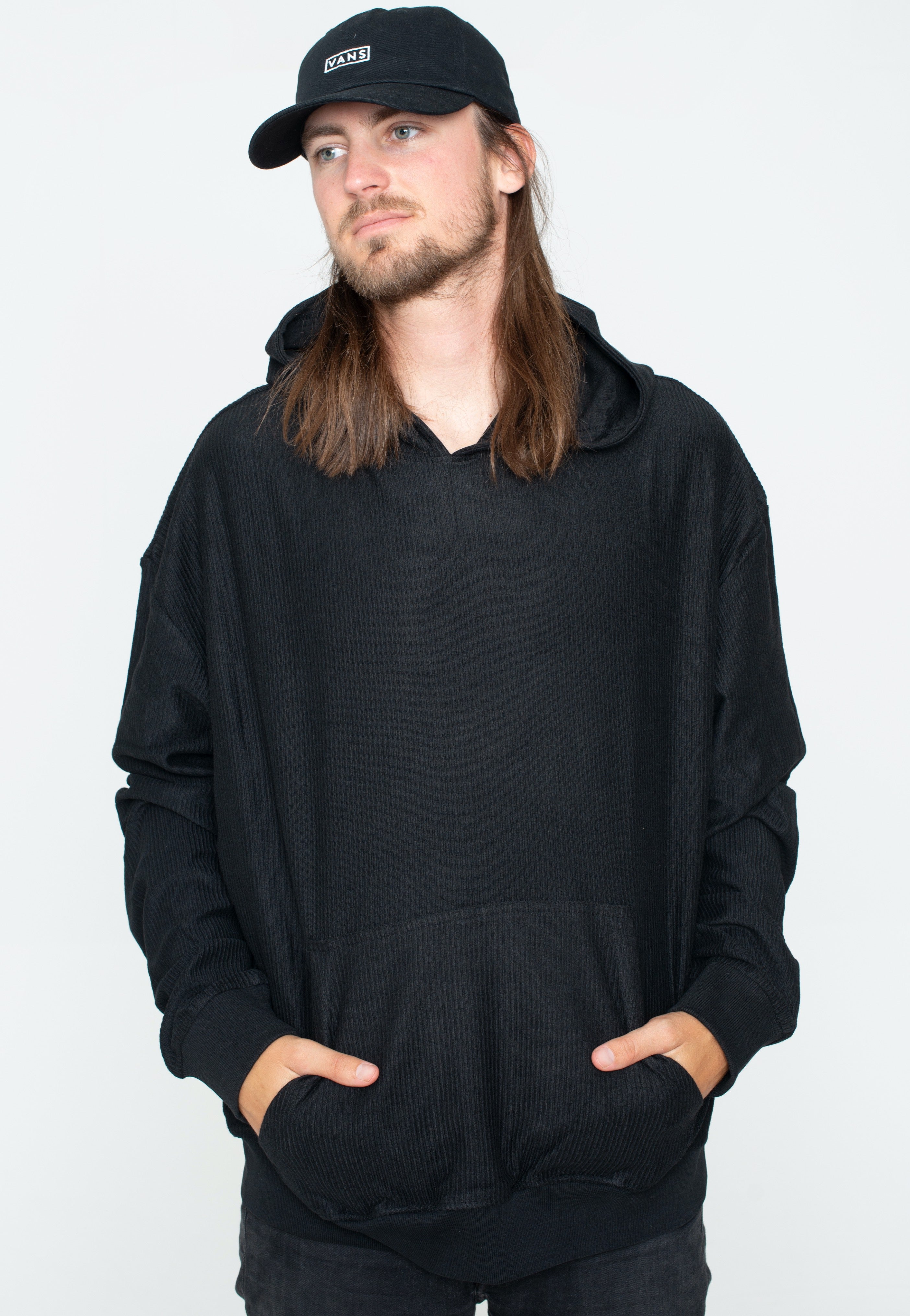 Urban Classics - Rib Terry Boxy Black - Hoodie | Men-Image