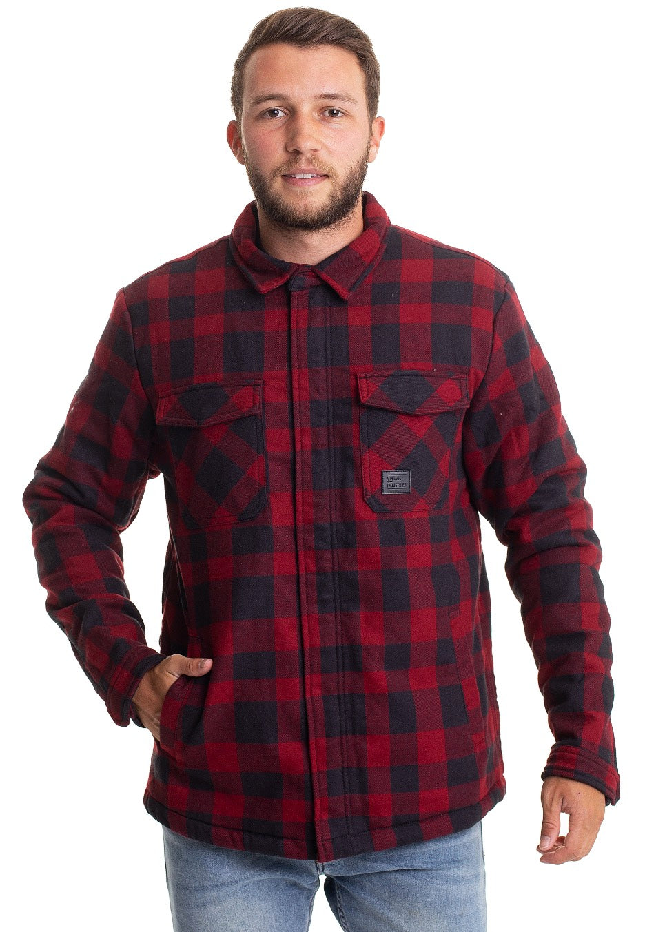 Vintage Industries - Craft Heavyweight Sherpa Red Check - Jacket | Men-Image