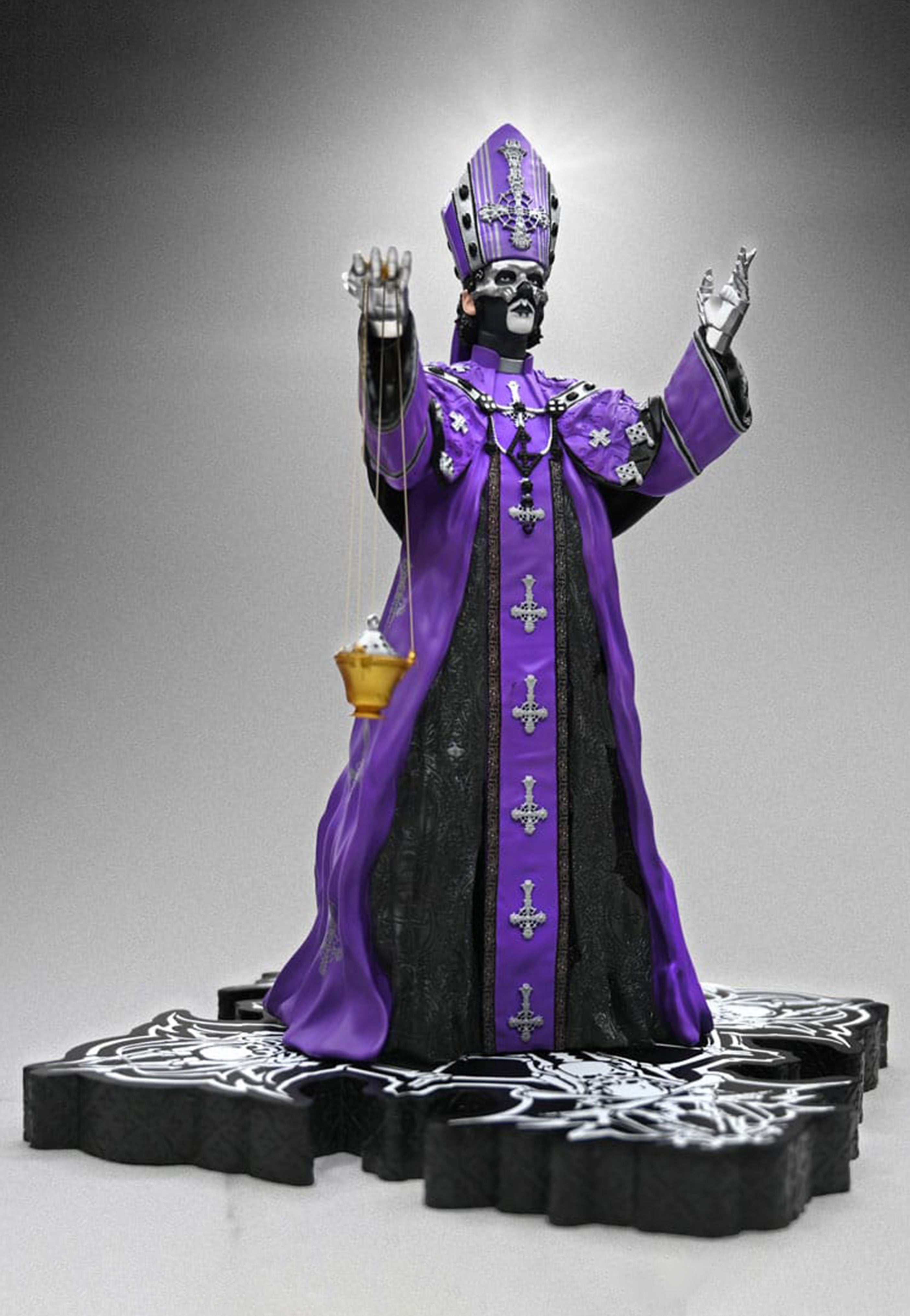 Ghost - Papa V Perpetua Purple Robes Rock Iconz - Statue | Neutral-Image